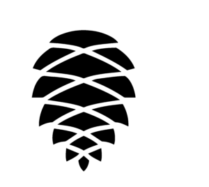 Logo negro de piña del Restaurante Las Piñas